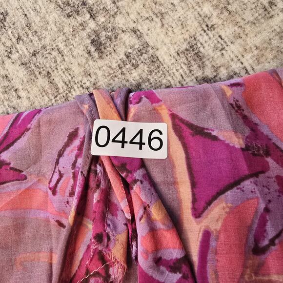 Ella Moss Silk Top Womens Medium Sleeveless Ruffle Floral Coquette Feminine Work - Picture 9 of 10